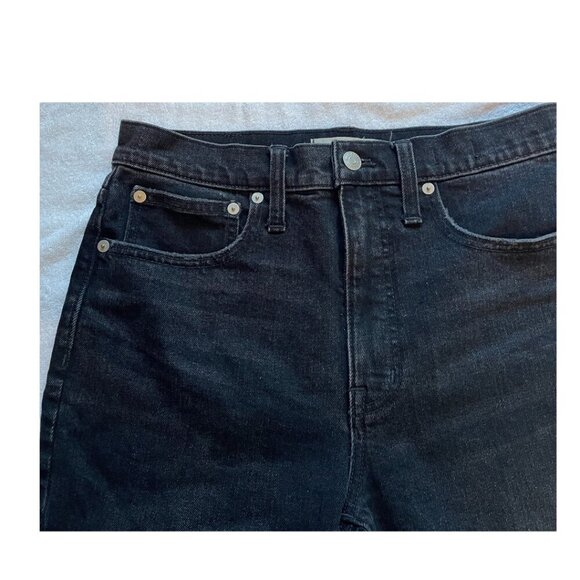Madewell High Rise Slim Demi-Boot Jeans‎ Lunar Wash Women's Size 27P black - Picture 4 of 9